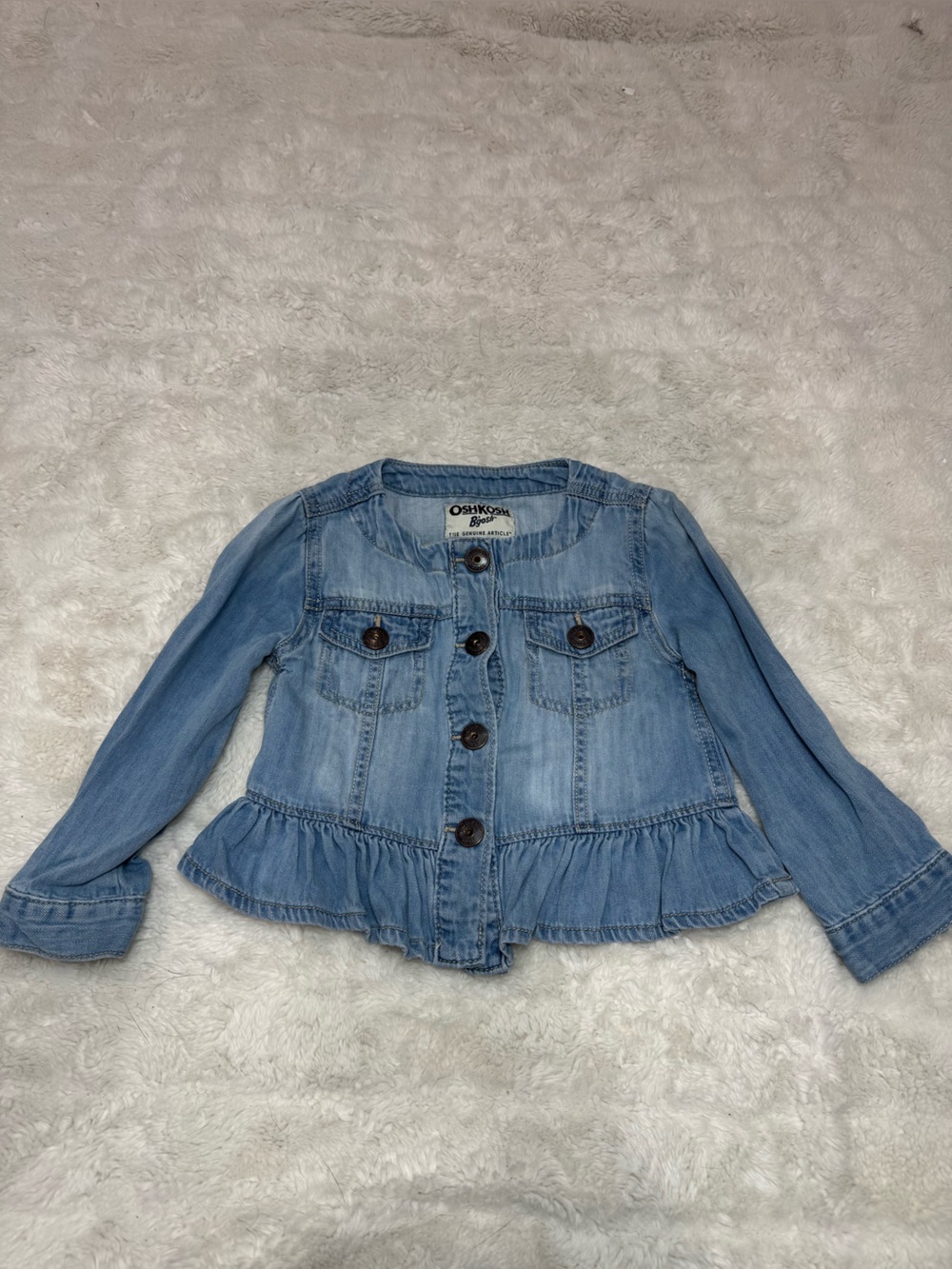 OshKosh B'gosh Light Blue Denim Peplum Jean Jacket